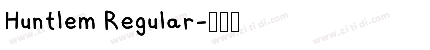 Huntlem Regular字体转换